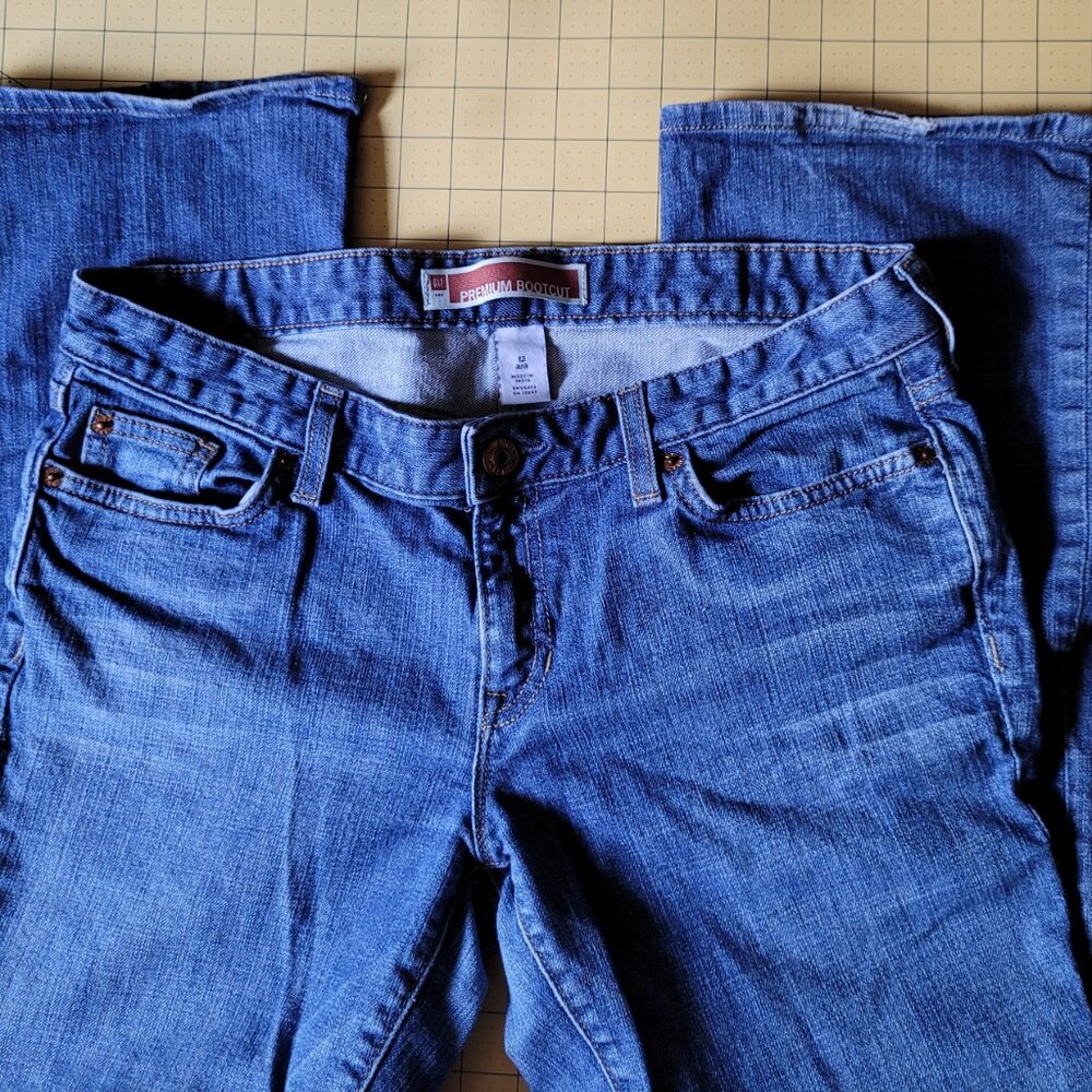 Vintage GAP Premium Fit Boot Cut Blue Jeans Misses Size 12